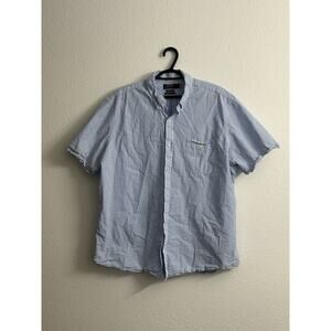 Ralph Lauren Wrinkle Shirt Mens XXL Blue Striped Seersucker RL Untucked Fit